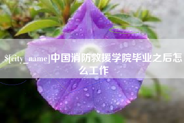 图木舒克中国消防救援学院毕业之后怎么工作