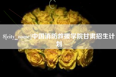 图木舒克中国消防救援学院甘肃招生计划
