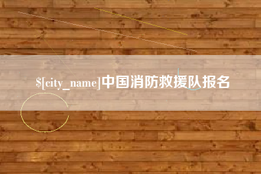 图木舒克中国消防救援队报名