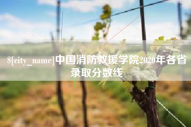 图木舒克中国消防救援学院2020年各省录取分数线