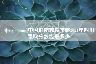 图木舒克中国消防救援学院2021年四川录取分数线是多少