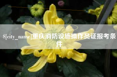 图木舒克重庆消防设施操作员证报考条件
