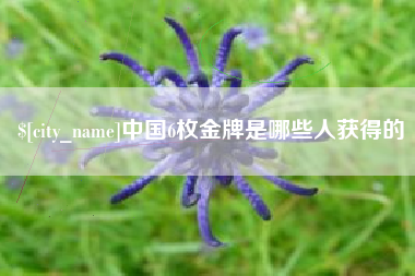 图木舒克中国6枚金牌是哪些人获得的