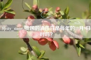 图木舒克我国的消防日是每年的11月9日对吗？