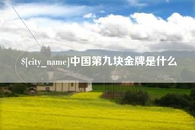 图木舒克中国第九块金牌是什么