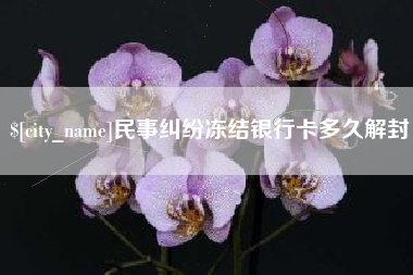 图木舒克民事纠纷冻结银行卡多久解封