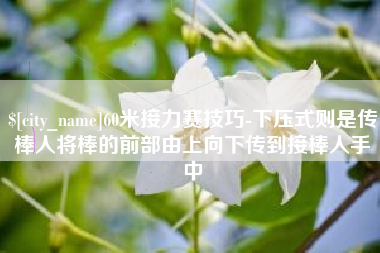 图木舒克60米接力赛技巧-下压式则是传棒人将棒的前部由上向下传到接棒人手中