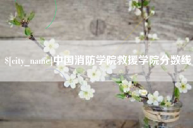 图木舒克中国消防学院救援学院分数线